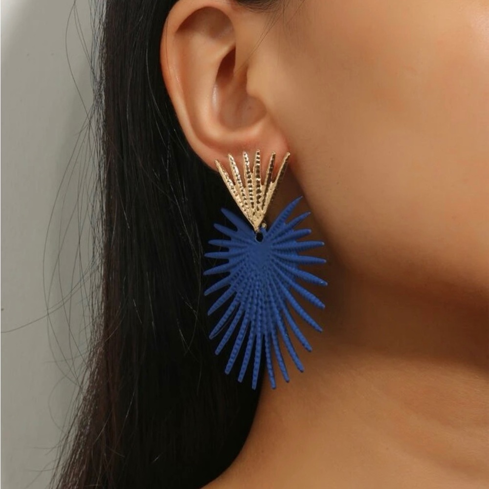 Blue Drop Earrings - Picture 3 of 3